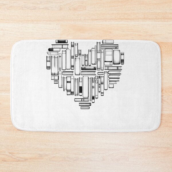 Item preview, Book Lover Heart Reader Reading Line Art designed and sold by Kimberley King Art  King Art.