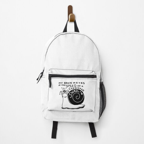 Item preview, My brain moves at the speed of a concussed snail (Black) designed and sold by UnidentifiedBee.
