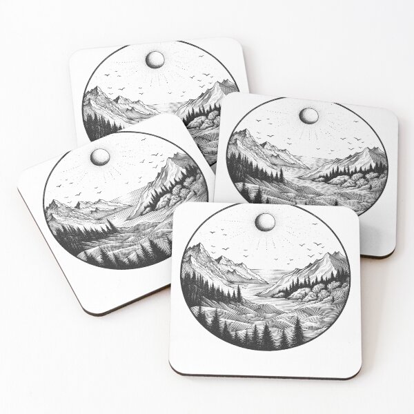 Item preview, Sun And Mountain Camping Adventure Explore Hiking Camper Nature Wanderlust designed and sold by Kimberley King Art  King Art.