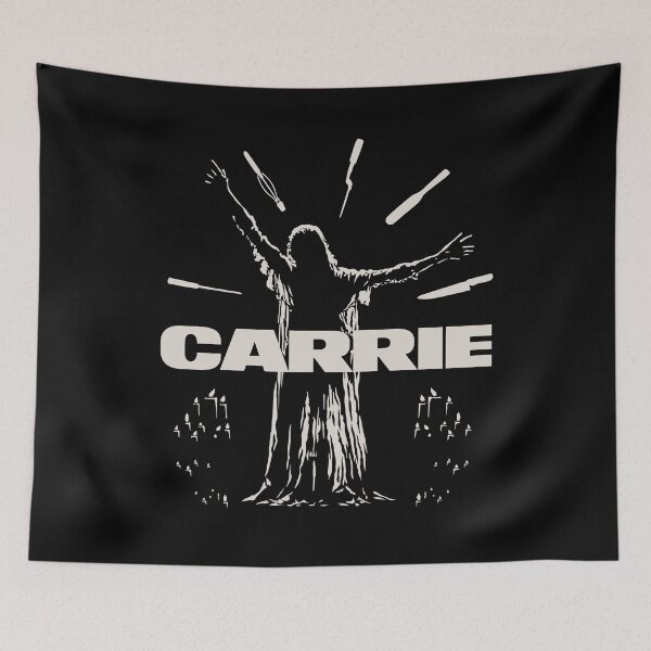 Item preview, CARRIE 70s horror movie end scene white designed and sold by LapinMagnetik.