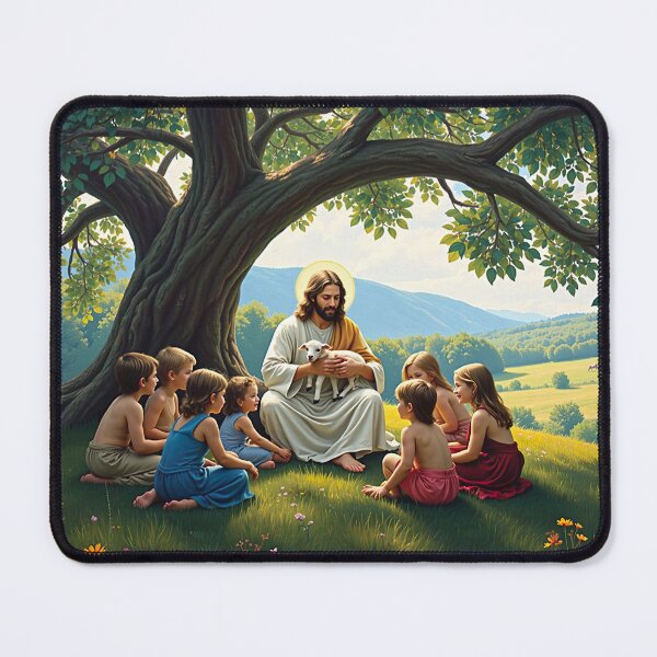 Item preview, Jesus Christ with Lamb and Children designed and sold by Gotcha29.