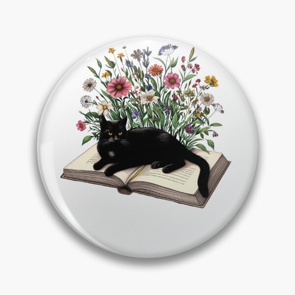 Item preview, Cat Book Flower Reader Bookish designed and sold by Kimberley King Art  King Art.