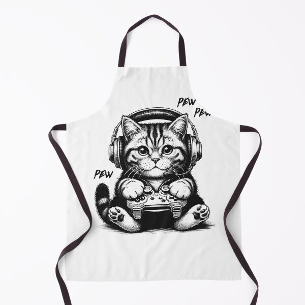 Item preview, Cat Video Game Kitten Gaming Nerd designed and sold by Kimberley King Art King Art.
