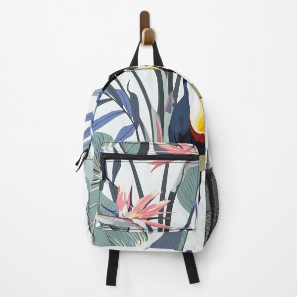 Item preview, Exotic jungle plants illustration pattern with toucan bird and strelitzia flowers. designed and sold by MatyKotiv.