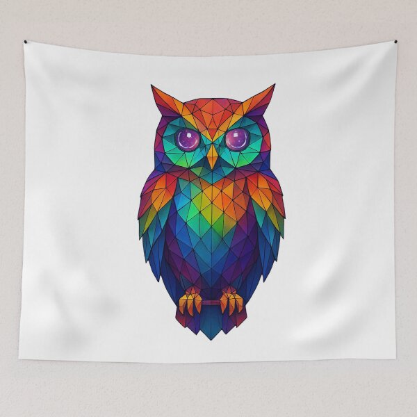 Item preview, Prismatic Geometric Owl Totem designed and sold by thirdeyesupplyco.