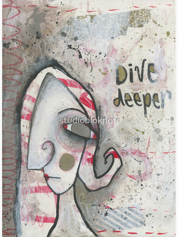 Thumbnail 3 of 3, Sticker, Dive deeper designed and sold by studiobloknote.