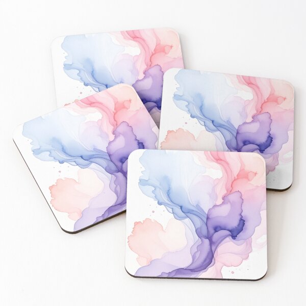 Item preview, Lavender Drift – Soft Watercolor Swirls in Pastel Pink & Purple designed and sold by GASCE Studio.