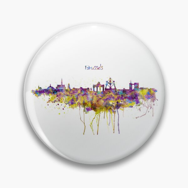 Item preview, Colorful Brussels Skyline designed and sold by caracatita75.