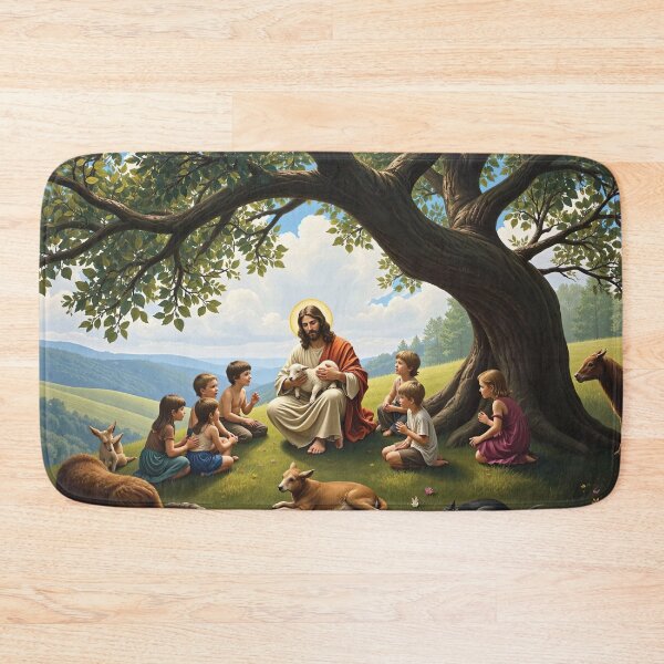 Item preview, Jesus Christ with Lamb and Children designed and sold by Gotcha29.