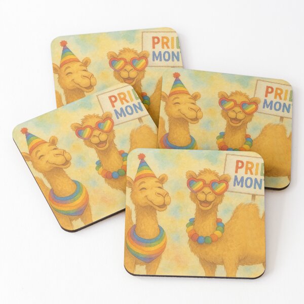 Item preview, funny camels celebrate Pride month designed and sold by Mauswohn.