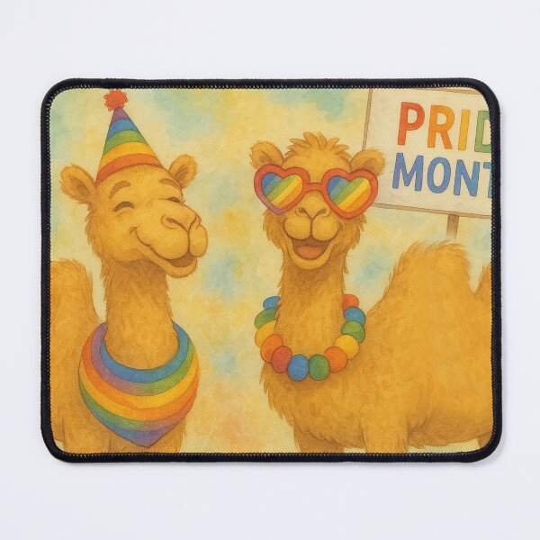 Item preview, funny camels celebrate Pride month designed and sold by Mauswohn.