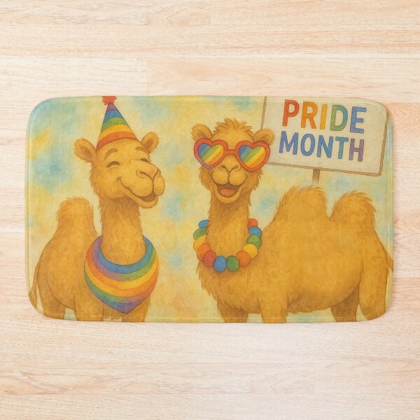 Item preview, funny camels celebrate Pride month designed and sold by Mauswohn.