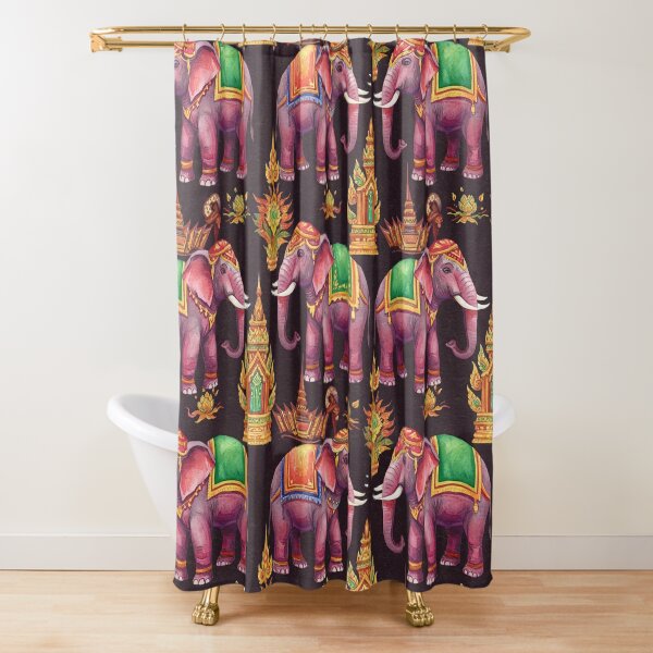 Item preview, Vibrant Watercolor Thai Elephants designed and sold by TrikoPaws.