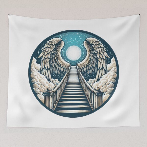 Item preview, Superhero angel staircases with angel wings,Angel,angel art,divine power designed and sold by Expressions-Sel.