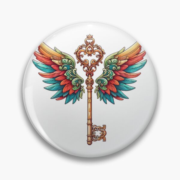 Item preview, Superhero angel key with angel wings,Angel,angel art,divine power designed and sold by Expressions-Sel.