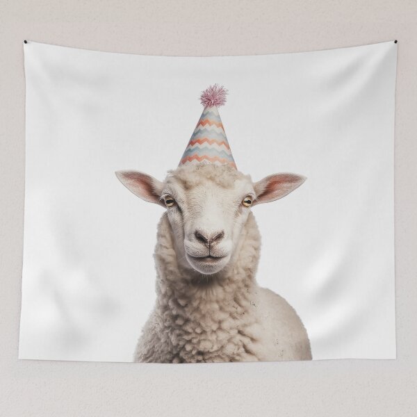 Item preview, Cute Sheep with Party Hat Birthday Celebration designed and sold by LazyOwlStore.