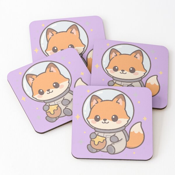 Item preview, Cute Space Fox – Kawaii Galactic Astronaut designed and sold by neopeIina.