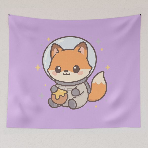 Item preview, Cute Space Fox – Kawaii Galactic Astronaut designed and sold by neopeIina.