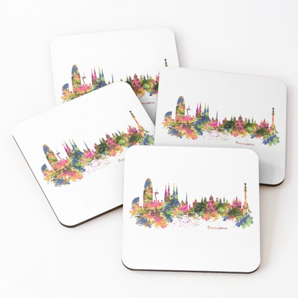Item preview, Barcelona Skyline Watercolor designed and sold by caracatita75.