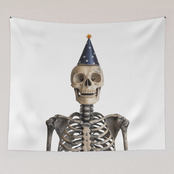 Item preview, Funny Skeleton with Party Hat Birthday Celebration designed and sold by LazyOwlStore.