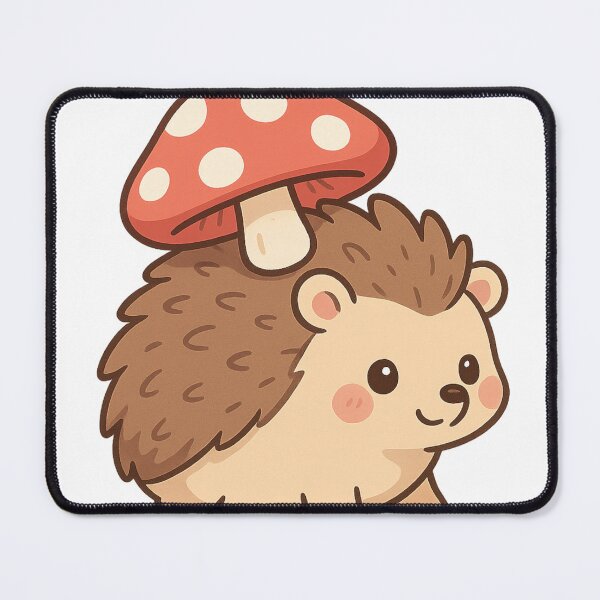 Item preview, Cute Hedgehog and Mushroom – Enchanted Kawaii Forest designed and sold by neopeIina.