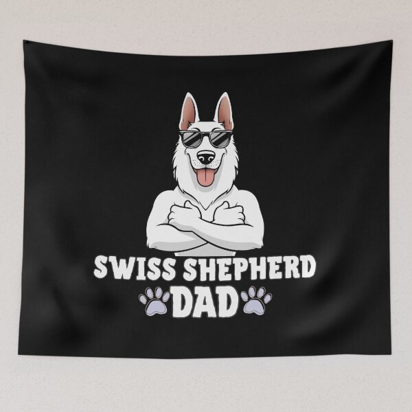 Item preview, White Swiss Shepherd Dad – Noble & Cool Vibes designed and sold by GoodyPaws.