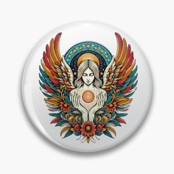 Item preview, Superhero angel with colorful angel wings,Angel,angel art,divine power designed and sold by Expressions-Sel.
