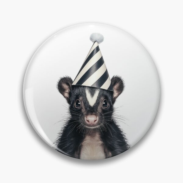 Item preview, Cute Skunk with Party Hat Birthday Celebration designed and sold by LazyOwlStore.