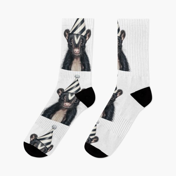 Item preview, Cute Skunk with Party Hat Birthday Celebration designed and sold by LazyOwlStore.