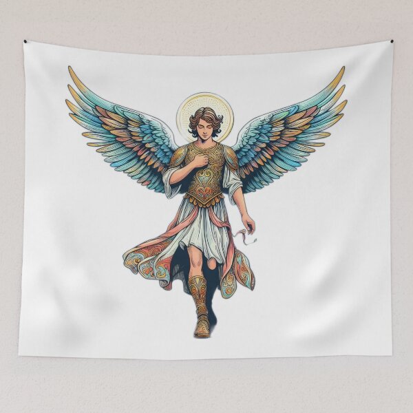 Item preview, Superhero Archangel michael with angel wings,Angel,angel art,divine power designed and sold by Expressions-Sel.