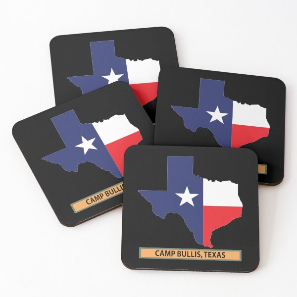 Item preview, Texas Map Overprint with Texas State Flag - FCamp Bullis, Texas designed and sold by Military Insignia Products.
