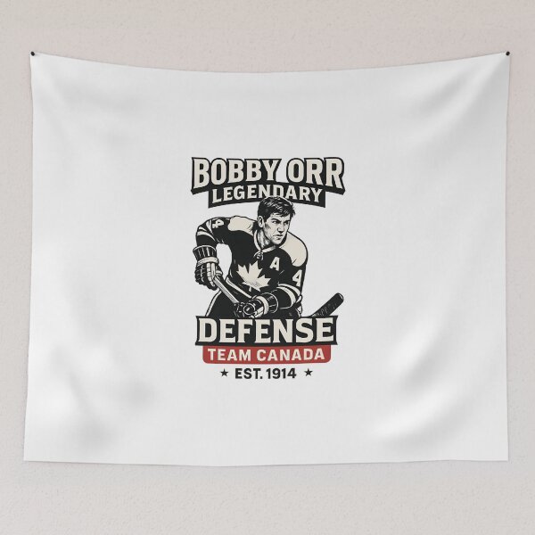 Item preview, Bobby Orr "Legendary Defense" Shirt – Team Canada Hockey EST. 1914 | Canadian Hockey Icon Vintage Tee designed and sold by WAUZ.