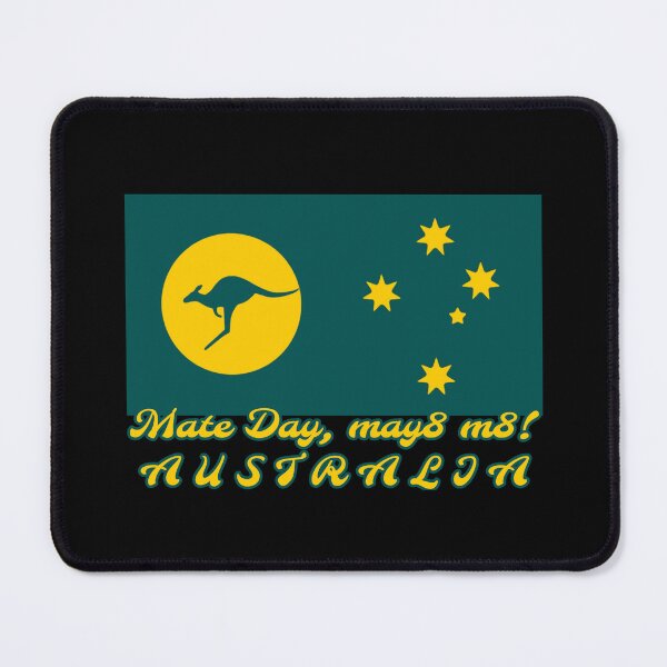 Aperçu de l'œuvre Drapeau australien Kangourou Sun avec le jour du compagnon 8 mai m8 créée et vendue par Kangaroo Sun.
