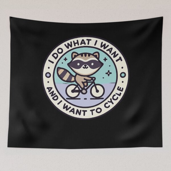 Item preview, Cheeky Bike Raccoon With Slogan For Bike Fans designed and sold by LuminOrb.