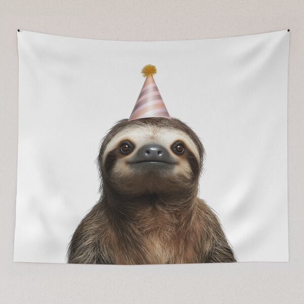 Item preview, Cute Sloth with Party Hat Birthday Celebration designed and sold by LazyOwlStore.