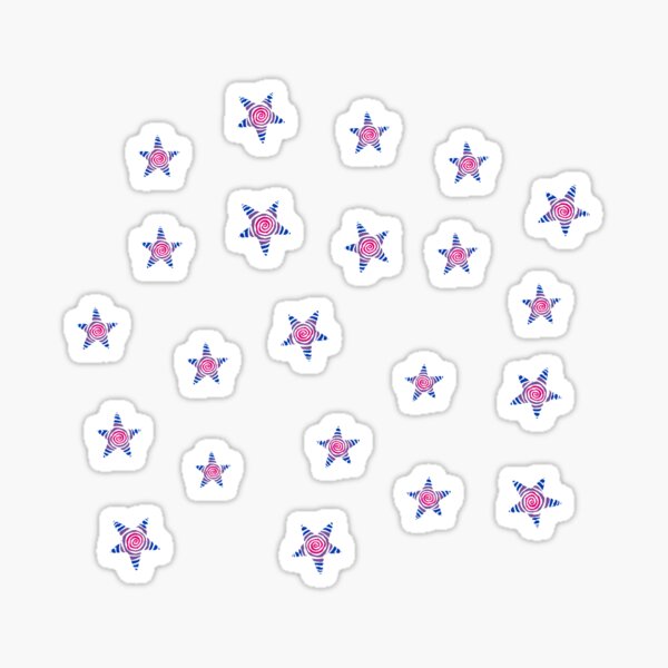 Vista previa del artículo con la obra «Paquete de mini estrellas bisexuales», diseñado y vendido por FarieArt.