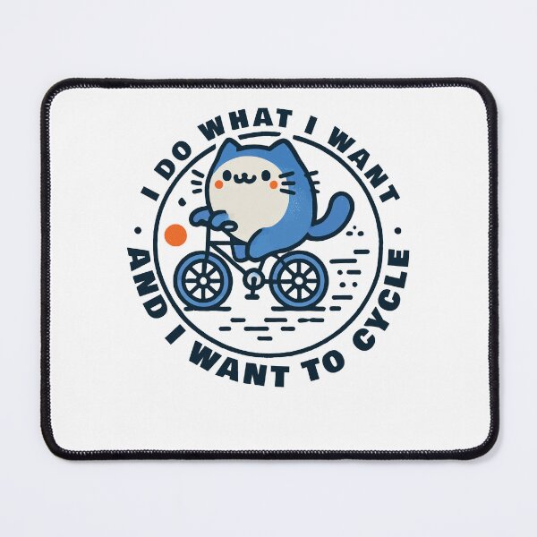Item preview, Bicycle Cat With Cheeky Slogan For Bike Rebels designed and sold by LuminOrb.