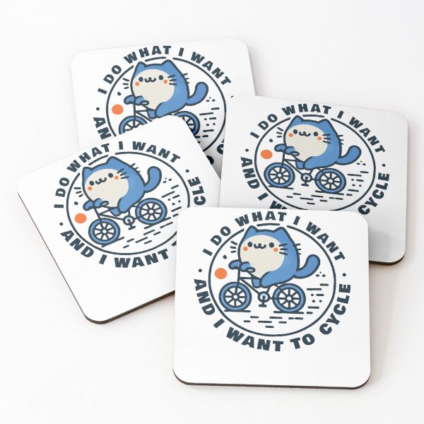 Item preview, Bicycle Cat With Cheeky Slogan For Bike Rebels designed and sold by LuminOrb.