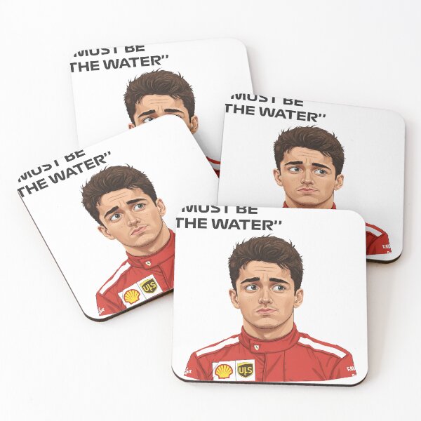 Item preview, Leclerc 'Must Be The Water' Art - F1 Driver Portrait | Humorous Racing Meme designed and sold by Studio F1Grid.