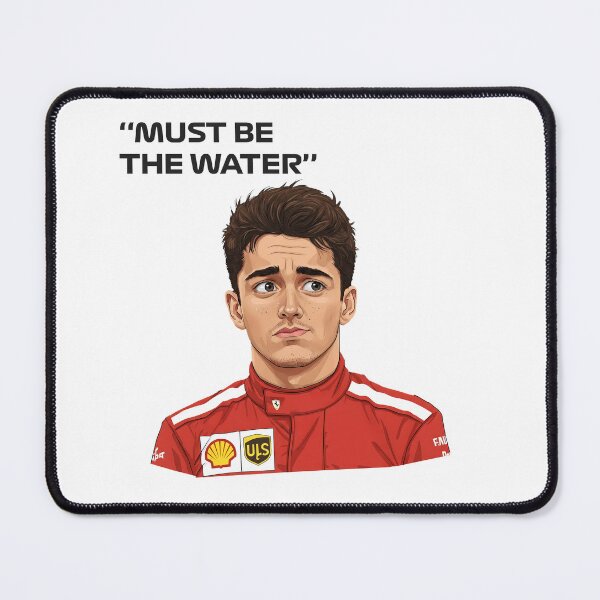 Item preview, Leclerc 'Must Be The Water' Art - F1 Driver Portrait | Humorous Racing Meme designed and sold by Studio F1Grid.
