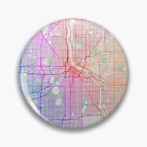 Item preview, Minneapolis City Map of Minnesota, USA - Colorful designed and sold by deMAP.
