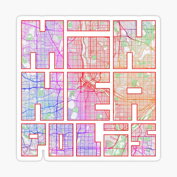 Item preview, Minneapolis City Map of Minnesota, USA - Colorful designed and sold by deMAP.