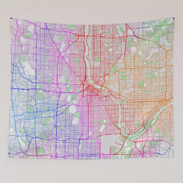 Item preview, Minneapolis City Map of Minnesota, USA - Colorful designed and sold by deMAP.