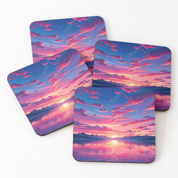 Item preview, AI Sunset Scenery | Dreamy Digital Landscape Art | Vibrant Sky  designed and sold by typoinspired.