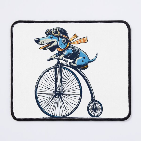 Item preview, Dachshund On Bike For Retro Lovers With Style designed and sold by LuminOrb.