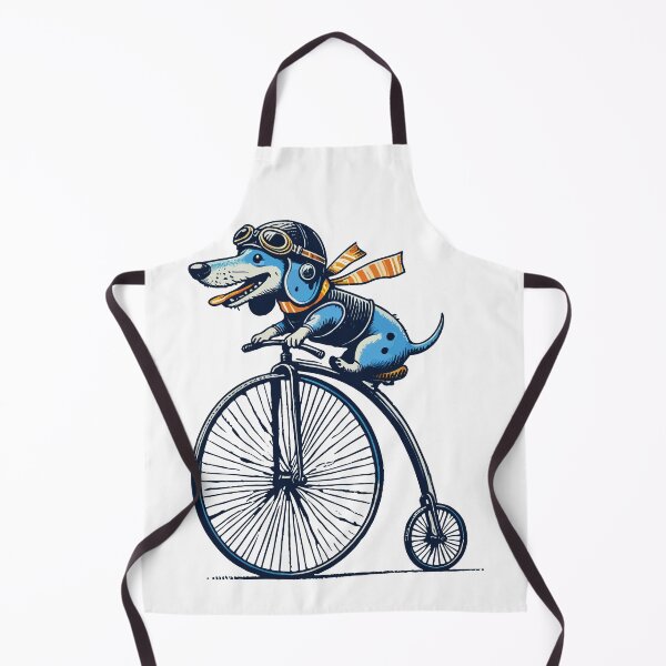 Item preview, Dachshund On Bike For Retro Lovers With Style designed and sold by LuminOrb.