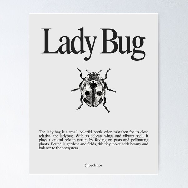 Item preview, Lady Bug Minimal Print designed and sold by Elenor's.