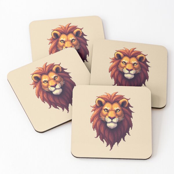 Item preview, Brave Lion Bixel Art  designed and sold by Juana-.