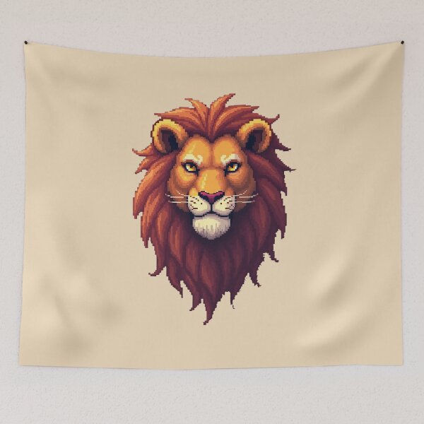 Item preview, Brave Lion Bixel Art  designed and sold by Juana-.