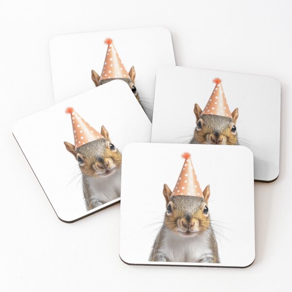 Item preview, Cute Squirrel with Party Hat Birthday Celebration designed and sold by LazyOwlStore.